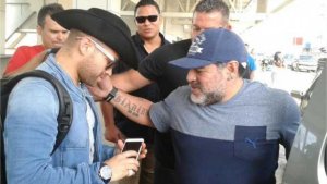 Nacho no se peló la oportunidad y se tomó una selfie con Maradona