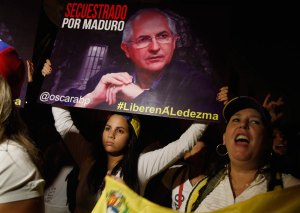 En fotos: Venezolanos en Lima protestaron contra la detención de Ledezma
