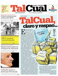 El último editorial de Tal Cual como diario (por ahora…)