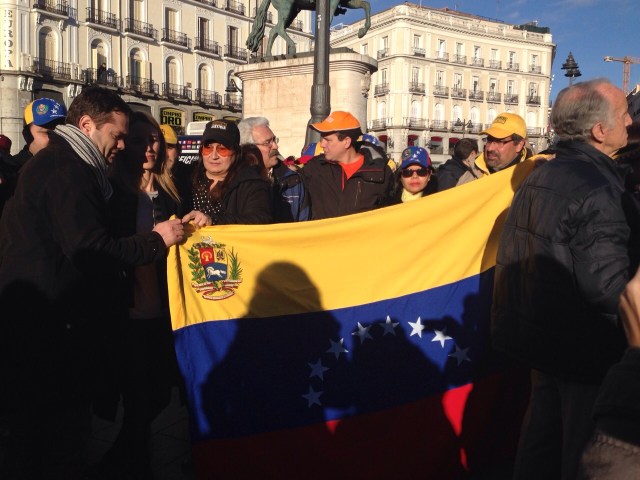 Venezolanos protestan en Madrid (Foto archivo)