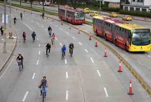 Bogotá vive un día sin autos ni motos en sus calles