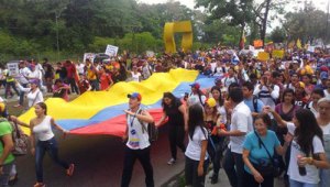 Marcha en Carabobo para exigir liberación de estudiantes
