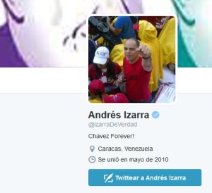 Andrés Izarra cambió su perfil en Twitter (Imagen)