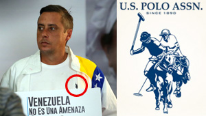 Roque Valero en contra de la “injerencia” de EEUU mientras usa franelita U.S. Polo (fotodetalle)