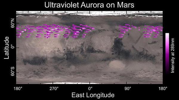 La Nasa halla auroras intensas y una enigmática nube de polvo en Marte