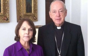 Mitzi de Ledezma en reunión con Arzobispo de Lima