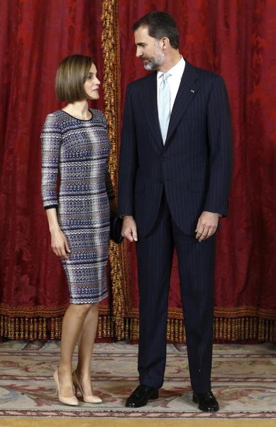  Los Reyes durante el almuerzo ofrecido en honor del presidente de Egipto, Abdelfatah al Sisi, con motivo de su visita oficial a España, esta tarde en el Palacio Real. EFE/J.J.Guillen