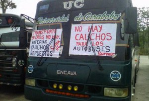 Transportistas de la Universidad de Carabobo reclamaron mejoras para autobuses
