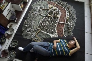 Artista chino recreó su ciudad natal con más de 50 mil monedas ( Fotos)