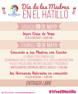 El Hatillo celebra a las madres con programación especial