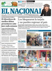 Portadas del miércoles 13 de mayo de 2015