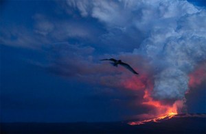 Volcán en Islas Galápagos hace erupción
