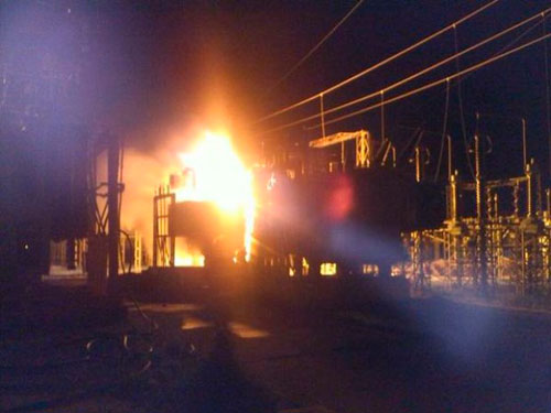 Incendio en la subestación eléctrica de La Victoria causó apagón en José Felix Ribas