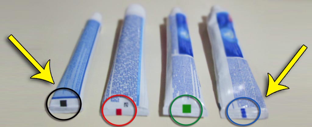 ¿Cuál es el secreto oculto en marcas de colores de pasta de dientes?