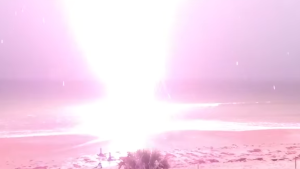 ¡Impactante! Captan el momento exacto cuando cae un rayo en una playa de Florida (VIDEO)