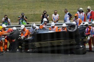 Así fue el aparatoso accidente de Sergio ‘Checo’ Pérez en prácticas libres al GP de Hungría (VIDEO)