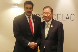 Maduro se reunió en Nueva York con Ban Ki Moon