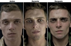 Impresionantes fotos de soldados antes y después de la guerra