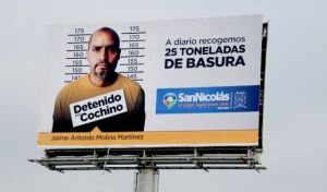 Tu cara en un anuncio panorámico, si echas basura en las calles de México