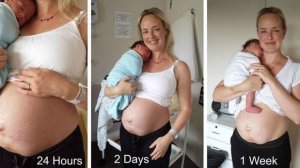 Madre mostró cómo luce su cuerpo tras dar a luz