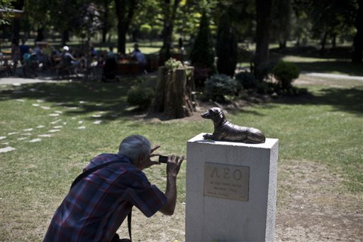 Erigen monumento a perro que murió defendiendo a niña