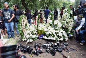 Fotógrafos se despiden de su colega asesinado en Ciudad de México (Fotos)