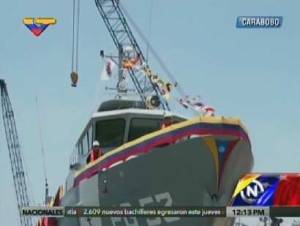 Cilia y Padrino bautizan primer buque guardacostas hecho en Venezuela