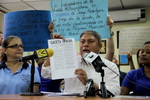 Trabajadores exigen al Alcalde Jorge Rodríguez que cumpla la Ley