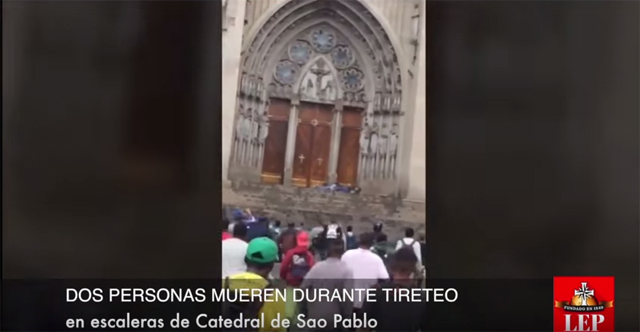 Dos muertos deja un tiroteo frente a la catedral de Sao Paulo (Video)