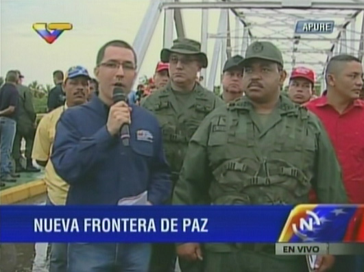Arreaza: Estamos a la orden de Colombia para formar una frontera de paz
