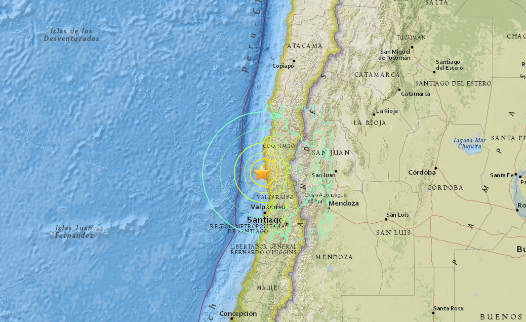 Terremoto de magnitud 8.3 en Chile generó tsunami