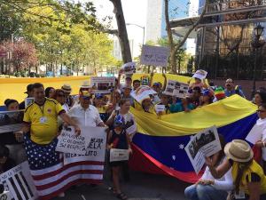 Venezolanos y colombianos marcharon en Nueva York para pedir libertad de López