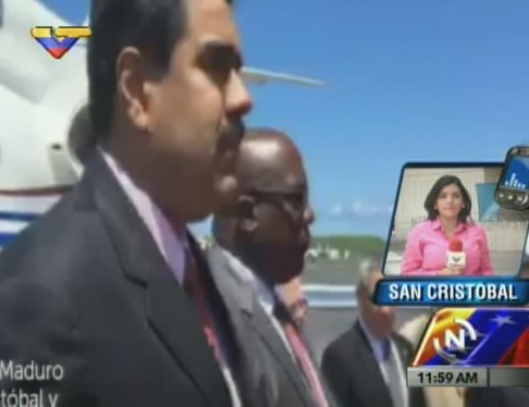 Maduro llegó a San Cristóbal y Nieves para fortalecer lazos con naciones caribeñas