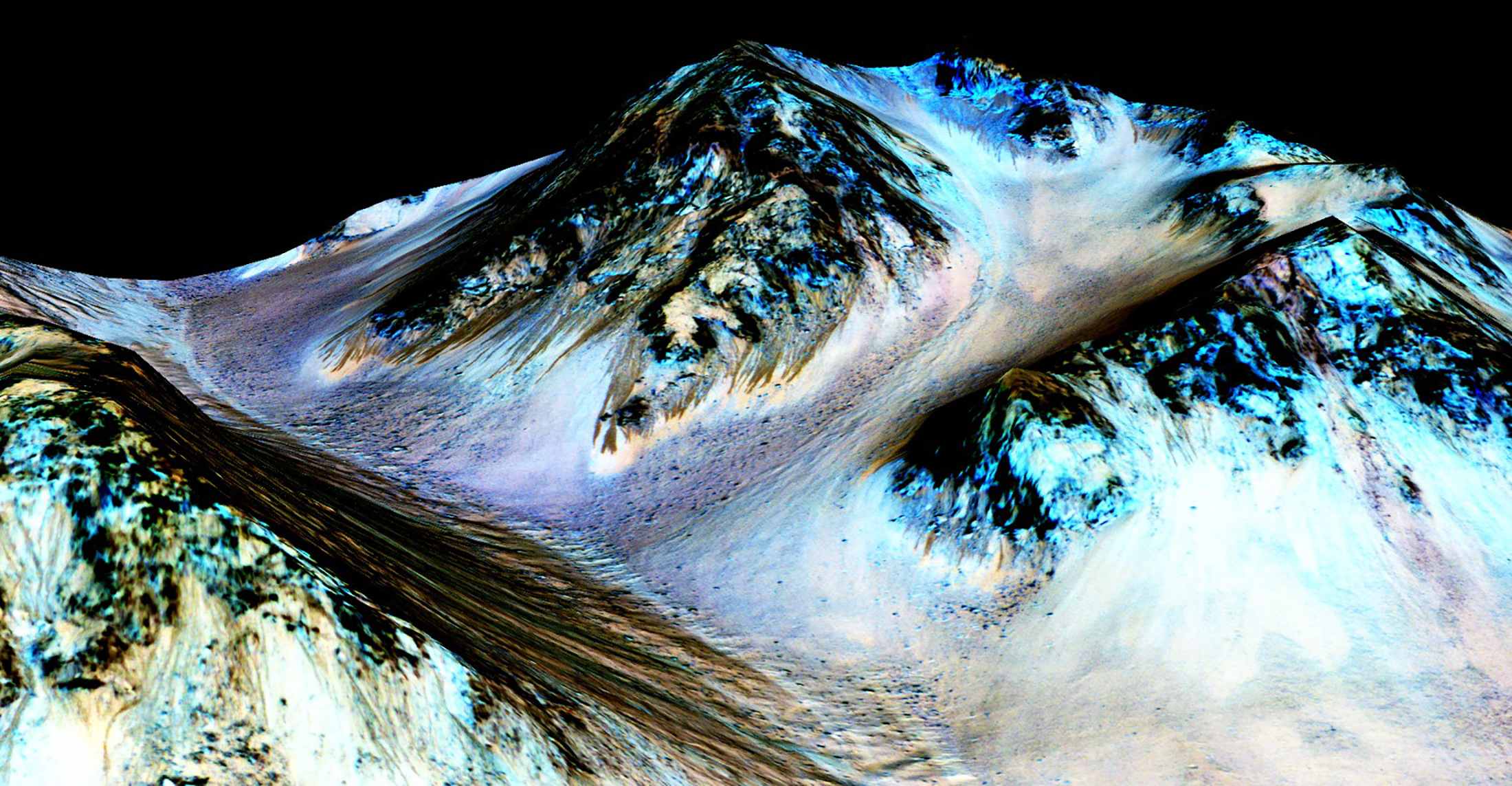 Las imágenes más impactantes del hallazgo de agua líquida en Marte