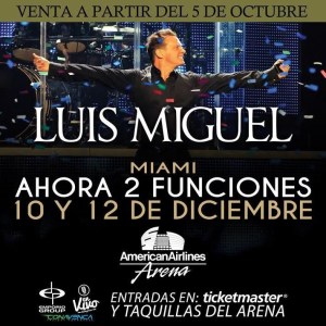 Luis Miguel ofrecerá un segundo concierto en Miami