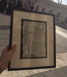 Leopoldo López envió cuadro al Papa Francisco