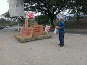 Colocan pancartas en rechazo a Maduro y “El Potro” en Guarenas (Fotos)