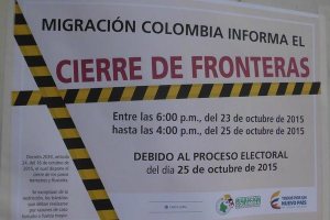 Cerrado totalmente hasta el domingo en la tarde el paso fronterizo por elecciones colombianas