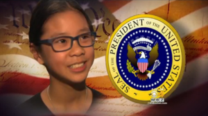 Niña de diez años quieres cambiar la Constitución de EEUU para ser presidenta