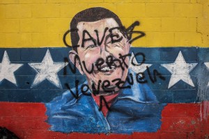 Grafitearon a Chávez… ¿Qué le escribieron?