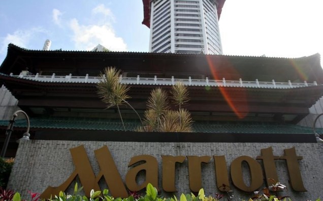 Un hotel Marriott, en Singapur, 30 de de diciembre de 2005. Marriott International Inc comprará al dueño de Sheraton, Starwood Hotels & Resorts Worldwide Inc, en un acuerdo en efectivo y acciones valorado en 12.200 millones de dólares, para crear la mayor cadena hotelera del mundo. STR New / Reuters