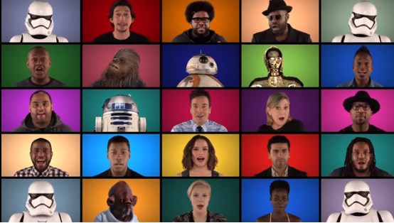 ¡A capela y sin ensayo! protagonistas de Star Wars cantan su banda sonora (video)