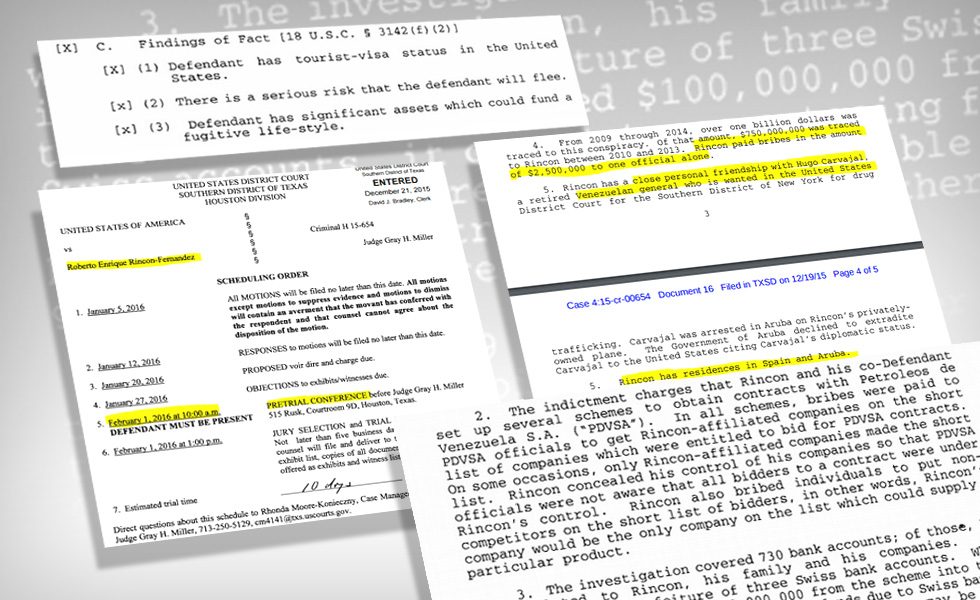 Tribunal Federal de EEUU ratifica la orden de detención a Roberto Rincón (Documento)