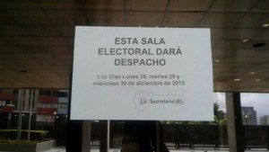 Sala Electoral suspende vacaciones y recibe recursos del Psuv contra resultados del 6D