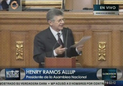 Y al final de su discurso como presidente de la AN, Ramos Allup tocó la campana (Video)