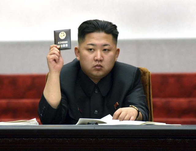 North Korean leader Kim Jong-Un holds up his ballot during the fifth session of the 12th Supreme People's Assembly of North Korea at the Mansudae Assembly Hall in Pyongyang April 13, 2012, in this file picture released by the North's KCNA on April 14, 2012. North Korea said it had successfully conducted a test of a miniaturised hydrogen nuclear device on the morning of January 6, 2016, marking a significant advance in the isolated state's strike capabilities and raising alarm bells in Japan and South Korea.  REUTERS/KCNA/FilesATTENTION EDITORS - THIS PICTURE WAS PROVIDED BY A THIRD PARTY. REUTERS IS UNABLE TO INDEPENDENTLY VERIFY THE AUTHENTICITY, CONTENT, LOCATION OR DATE OF THIS IMAGE. QUALITY FROM SOURCE. FOR EDITORIAL USE ONLY. NOT FOR SALE FOR MARKETING OR ADVERTISING CAMPAIGNS. NO THIRD PARTY SALES. NOT FOR USE BY REUTERS THIRD PARTY DISTRIBUTORS. SOUTH KOREA OUT. NO COMMERCIAL OR EDITORIAL SALES IN SOUTH KOREA. THIS PICTURE IS DISTRIBUTED EXACTLY AS RECEIVED BY REUTERS, AS A SERVICE TO CLIENTS.   FROM THE FILES PACKAGE â€˜NORTH KOREA NUCLEAR TEST'SEARCH â€˜KOREA NUCLEARâ€™ FOR ALL 20 IMAGES
