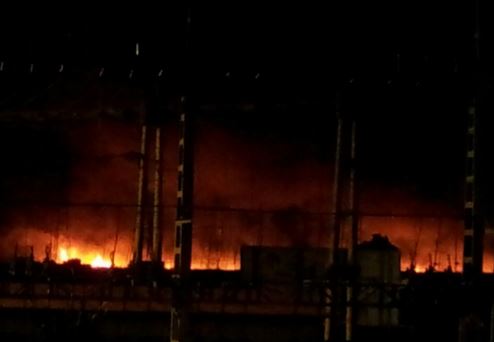 Incendio en adyacencias de subestación eléctrica de Aragua dejó varias zonas sin luz