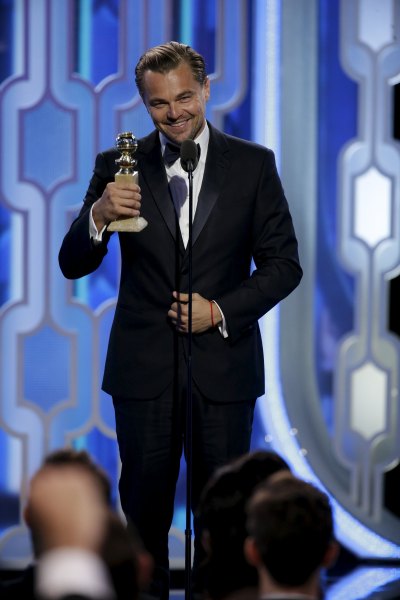 Leonardo DiCaprio holds the Best Actor, Motion Picture, Drama, award for "The Revenant" at the 73rd Golden Globe Awards in Beverly Hills, California January 10, 2016. REUTERS/Paul Drinkwater/NBC Universal/Handout For editorial use only. Additional clearance required for commercial or promotional use. Contact your local office for assistance. Any commercial or promotional use of NBCUniversal content requires NBCUniversal's prior written consent. No book publishing without prior approval.      TPX IMAGES OF THE DAY