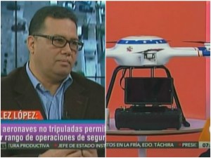 González López y su drone de “aviación tripulada” que ayudará a combatir la inseguridad (VIDEO)