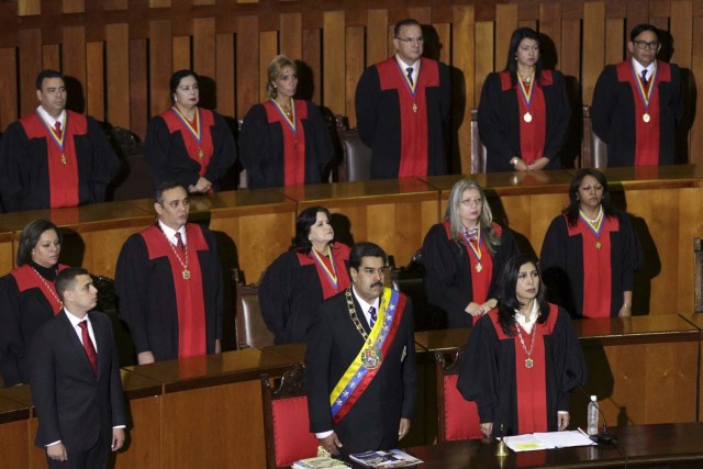 Venezuela's President Nicolas Maduro attends a ceremony to mark the opening of the judicial year at the Supreme Court of Justice (TSJ) in Caracas